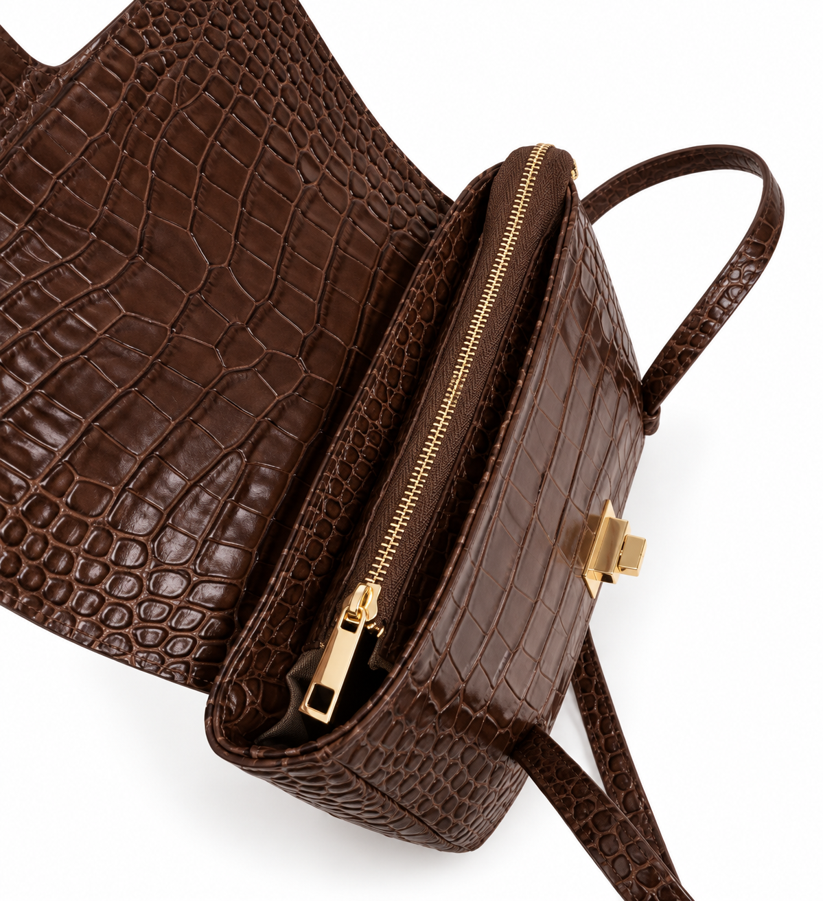 Borsa Lina testa di moro dettaglio chiusura con zip