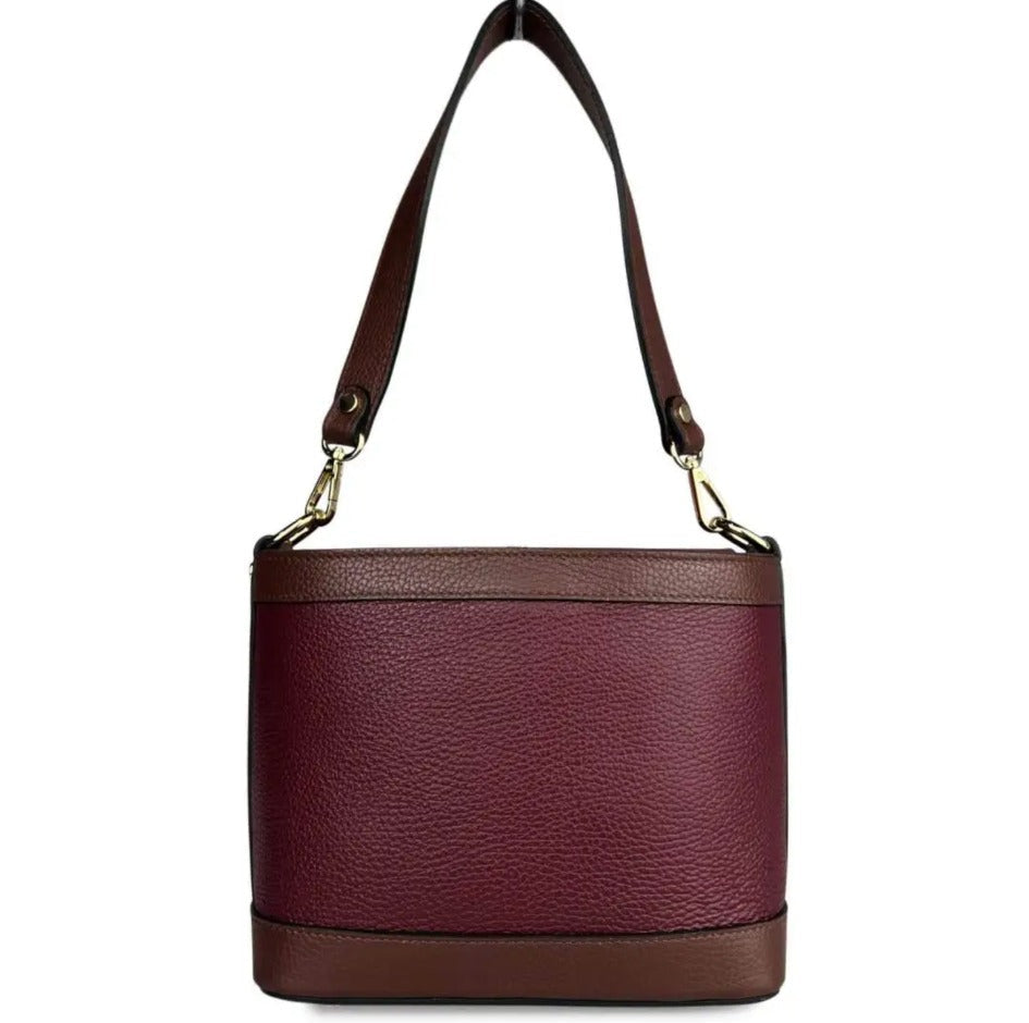 Borsa Giulia bicolore bordeaux