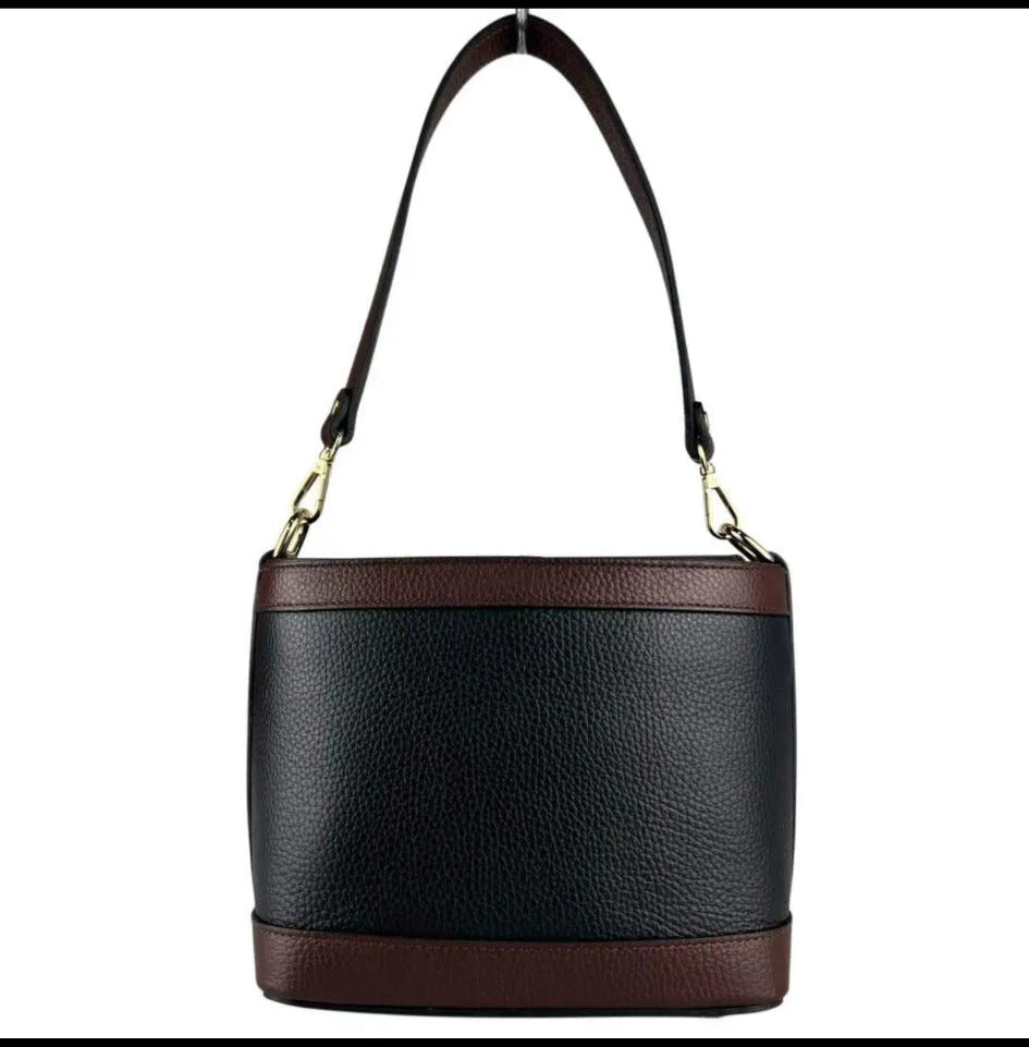 Borsa Giulia bicolore nera