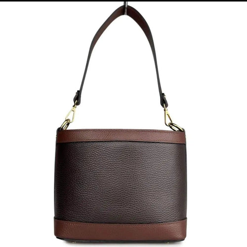 Borsa Giulia bicolore testa di moro