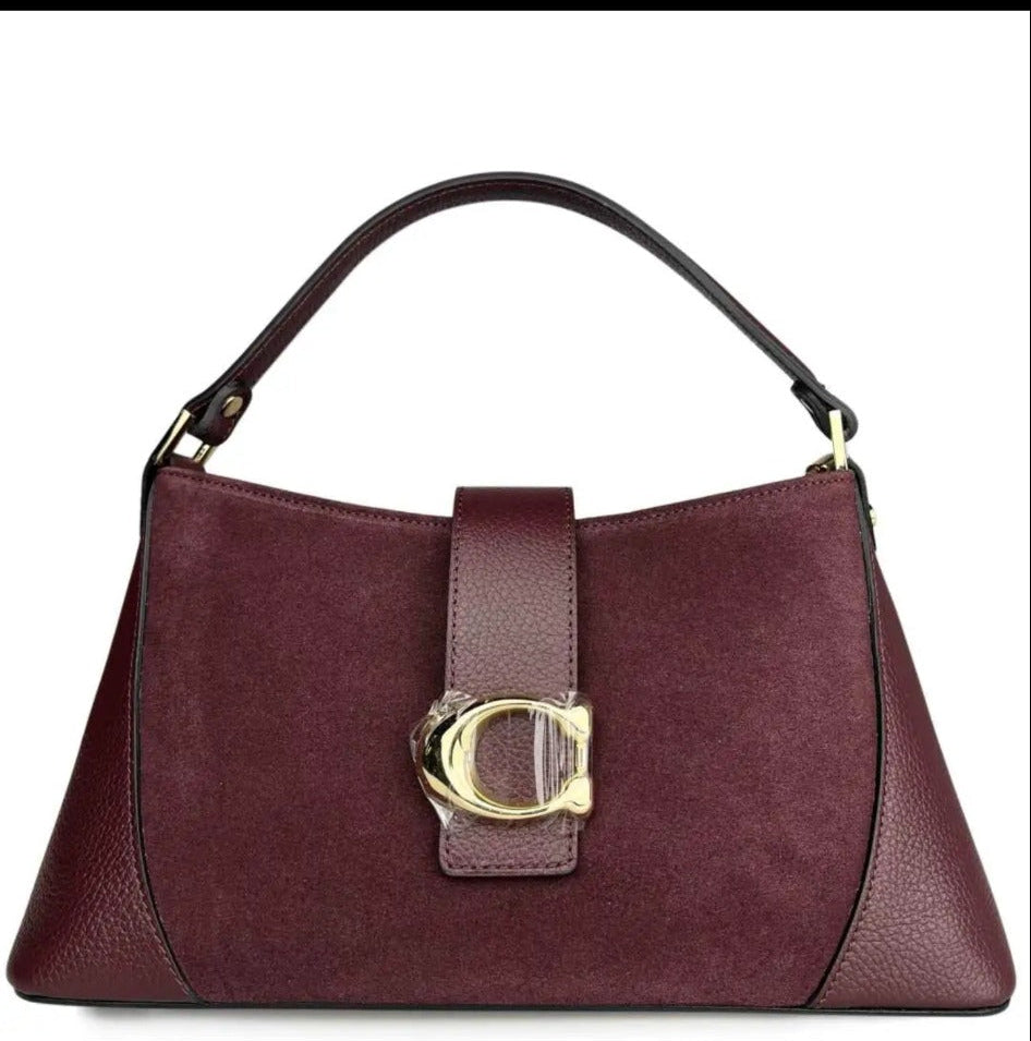 Borsa Sofia bordeaux camoscio