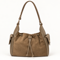 Futura Bag Taupe in pelle dollaro e camoscio