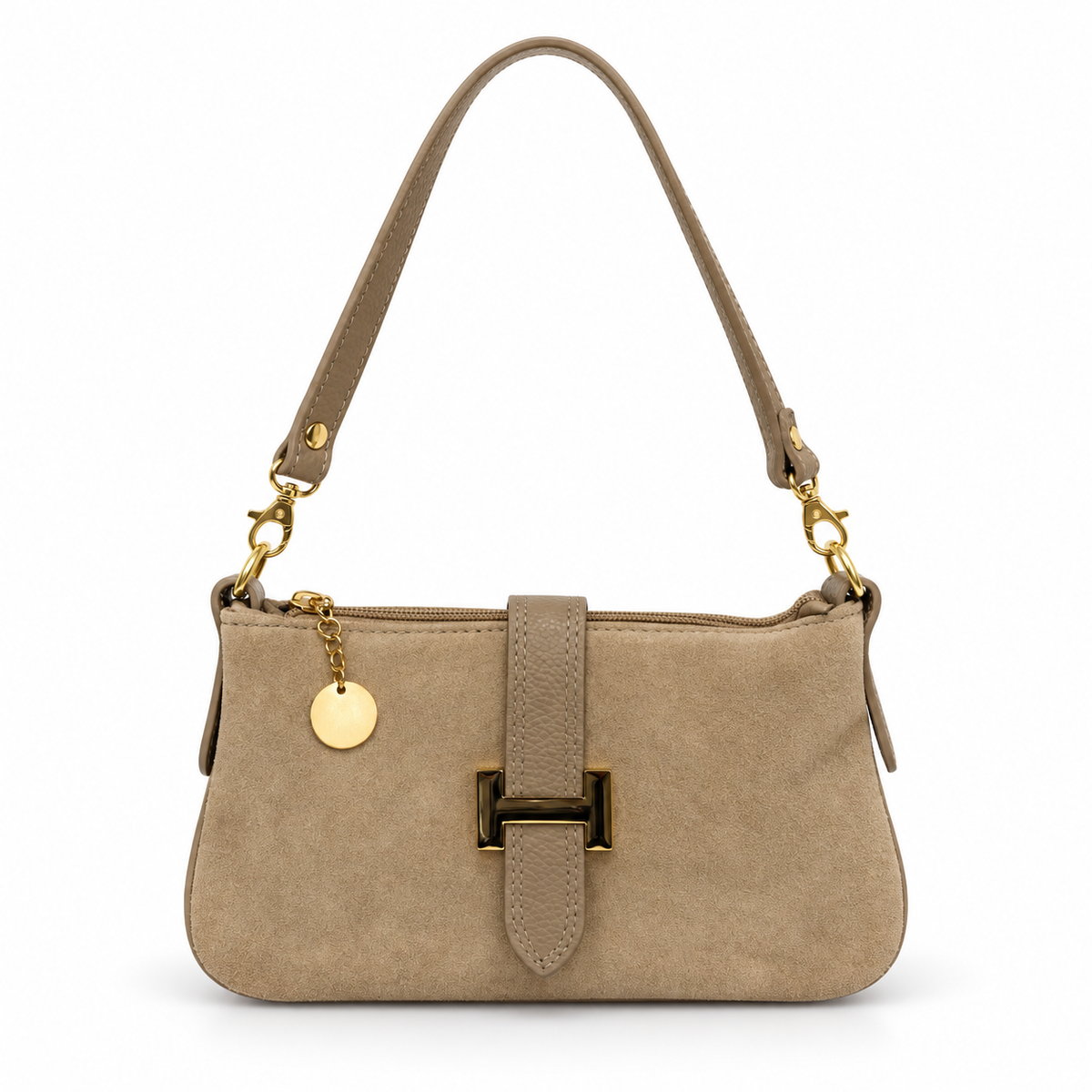 Borsa Hope Taupe chiaro su fondo bianco