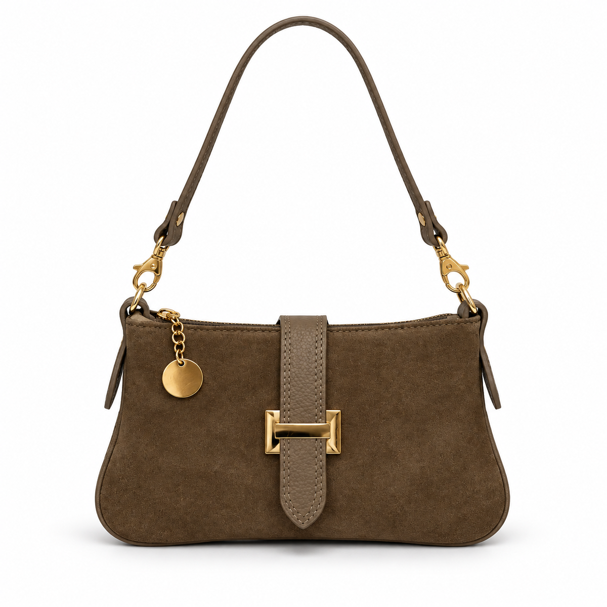 Borsa Hope Taupe scuro su fondo bianco